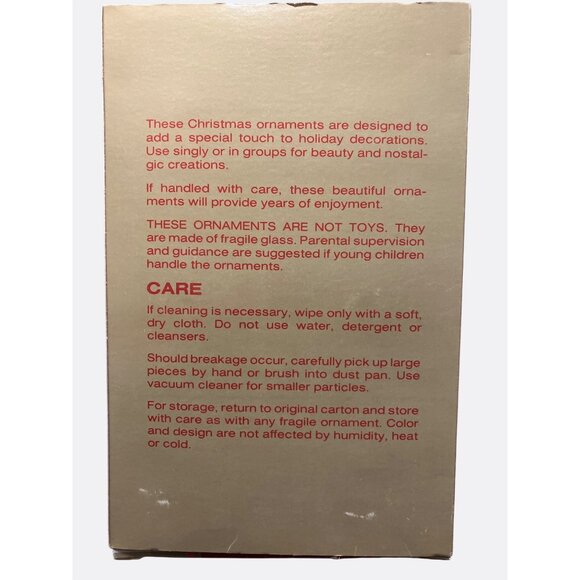 Vintage Corning Glass Works Christmas Ornaments Set Of 6 With  Winter Scenes - Picture 12 of 13